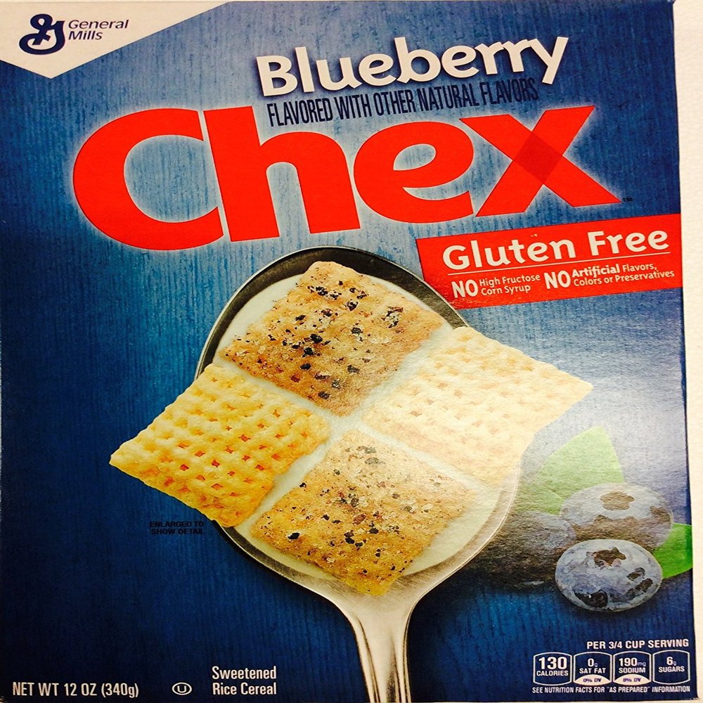 Blueberry Chex Gluten Free Sweetened Rice Cereal 340g 12 oz