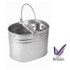 15L 15 Litres Large Galvanised Metal Steel Mop Bucket with Handle for Home Office General Cleaning view 3