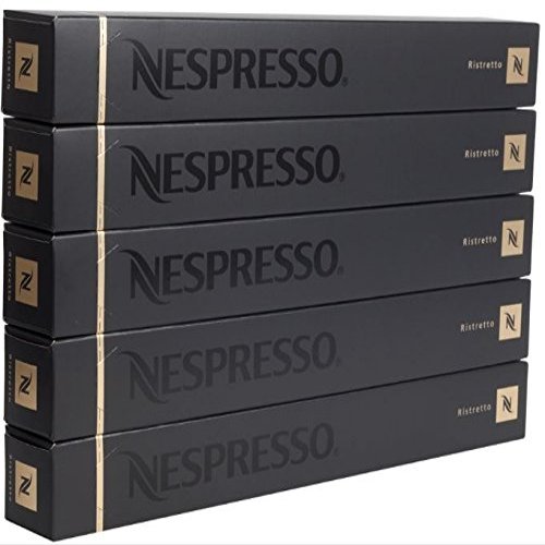 Nespresso Ristretto Coffee 50 Capsules Pods 5 Sleeves Long Expiry