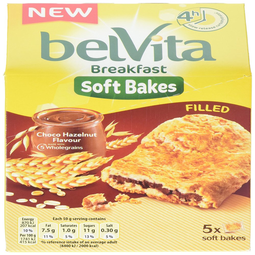 Belvita Soft Filled Chocolate Biscuits, 250 g, Pack of 6