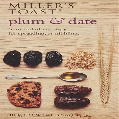 Artisan Biscuits Miller's Toast Plum and Date, 100 g