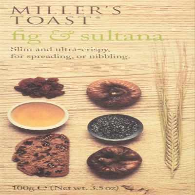 Artisan Biscuits Miller's Toast Fig and Sultana, 100 g