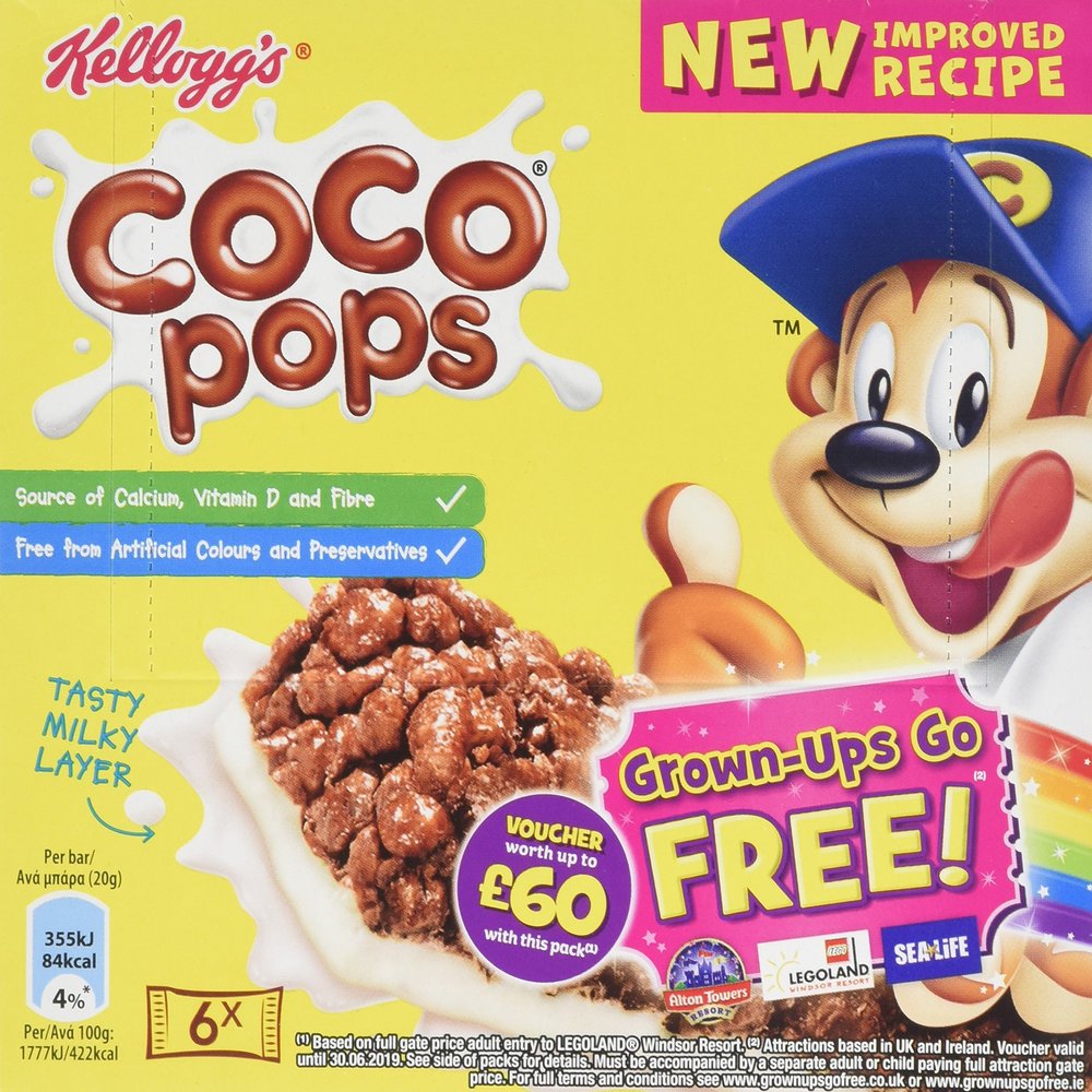 Kellogg's Coco Pops Cereal Bars, 6-Piece (Pack of 7)