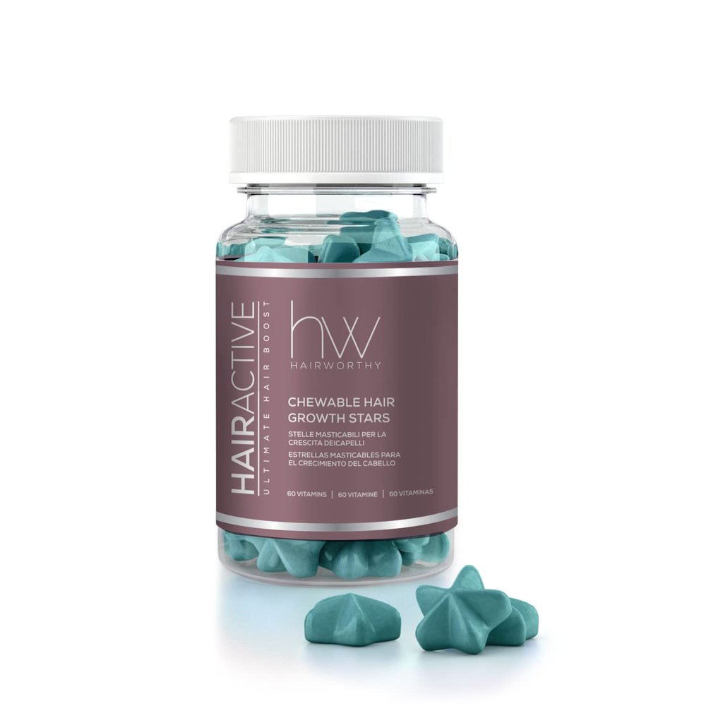 Hairworthy Hair Vitamins | Hair Growth Vitamins | Hair chewables for Growth and Hair Loss | Hair Gummies | Hair Supplements for Women | Hair Gummies for Hair Growth | Skin Nail Supplement (60)