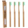4 x E-Cron Bamboo Toothbrush (Green) with Eco-friendly, 100% organic and biodegradable toothbrush handle. Your Natural Dental Care with The clean and warm touch of The bamboo. view 1