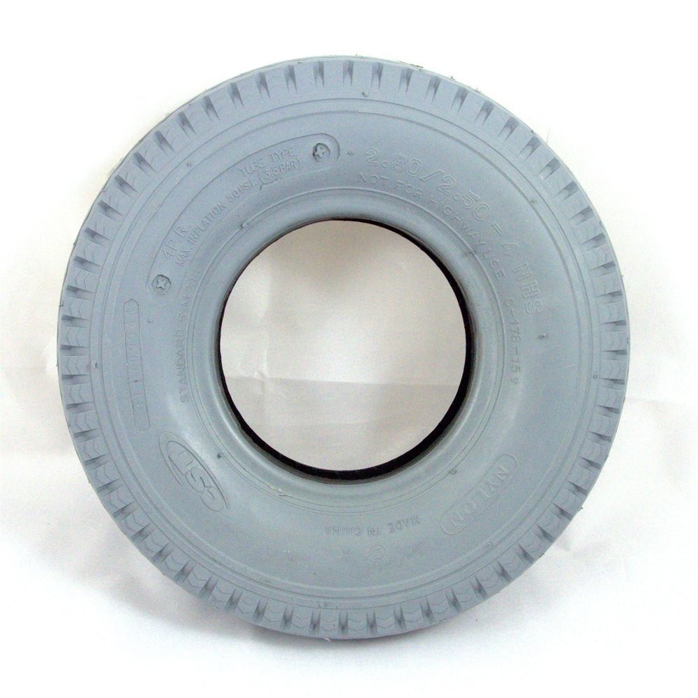 2.80/2.50-4 Grey Pneumatic Mobility Scooter and Power Chair Tyre 280/250x4