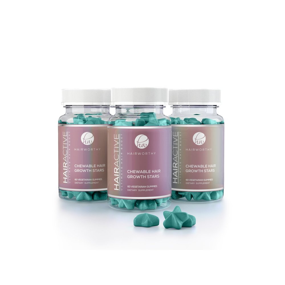 Hairworthy Hair Vitamins | Hair Growth Vitamins | Hair chewables for Growth and Hair Loss | Hair Gummies | Hair Supplements for Women | Hair Gummies for Hair Growth (3 Months Supply, Mixed Berry)