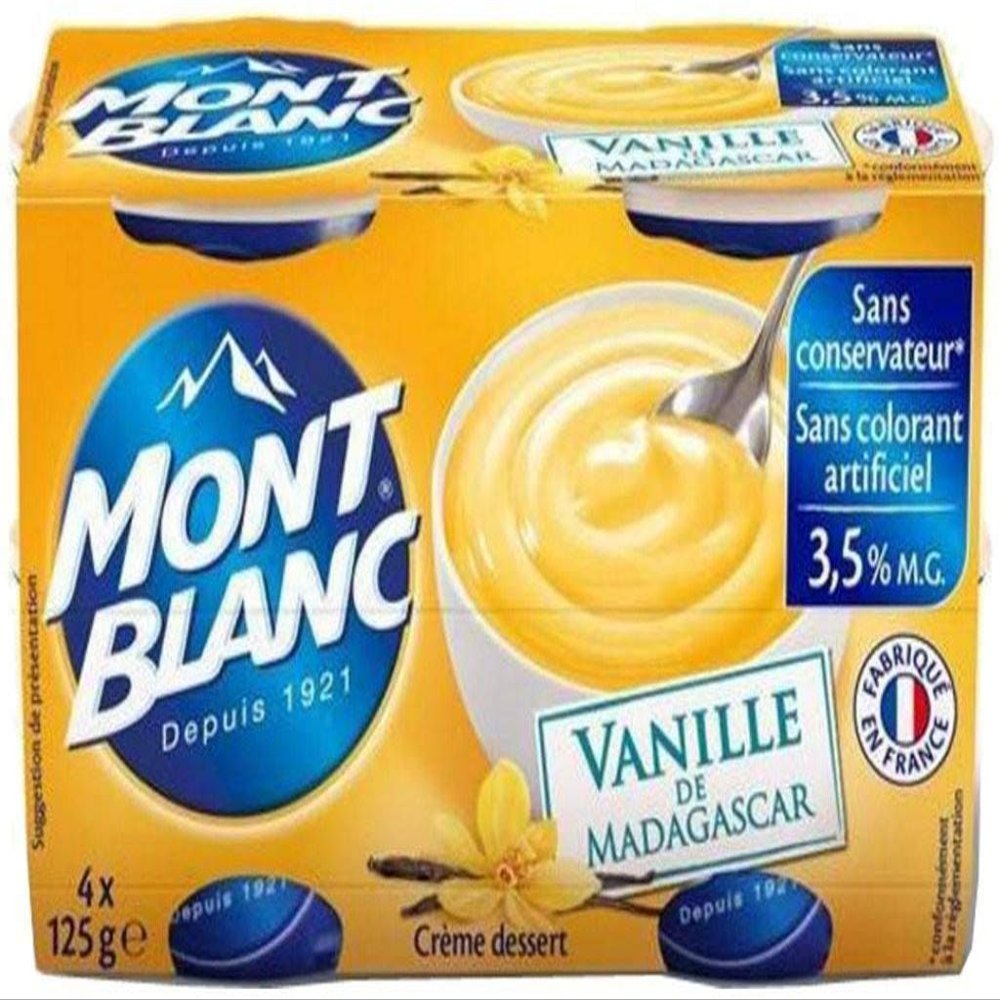 Mont Blanc Crme Dessert Vanille (lot de 4)