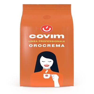 Coffee Covim Oro Cream Italian Coffee Beans, 1 kg, Robusta