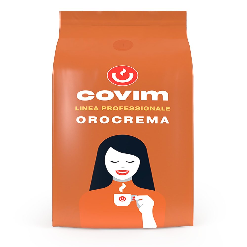 Coffee Covim Oro Cream Italian Coffee Beans, 1 kg, Robusta