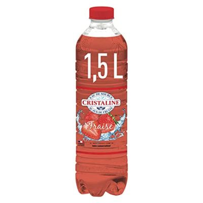Cristaline Aromatisee Water with Strawberry Juice, 1.5 Litre Bottle