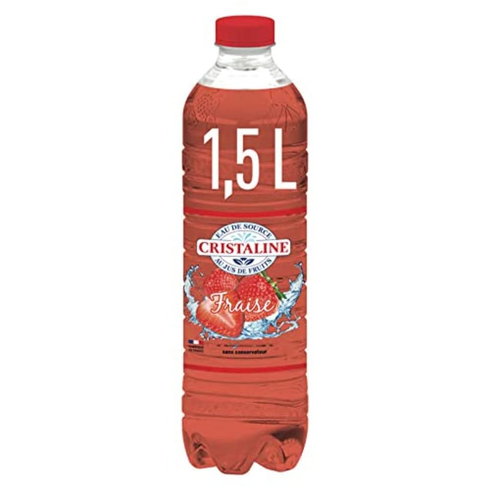 Cristaline Aromatisee Water with Strawberry Juice, 1.5 Litre Bottle