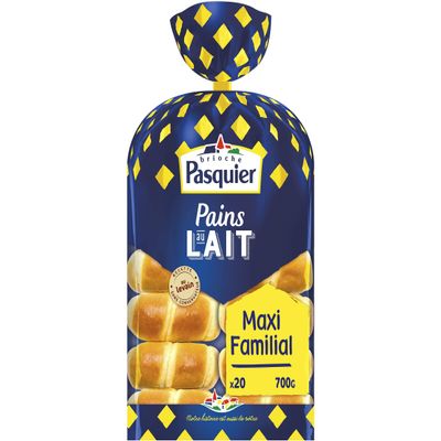Pasquier - Milk Bread - Imported from France - x20 Bread Rolls (2 Pack)