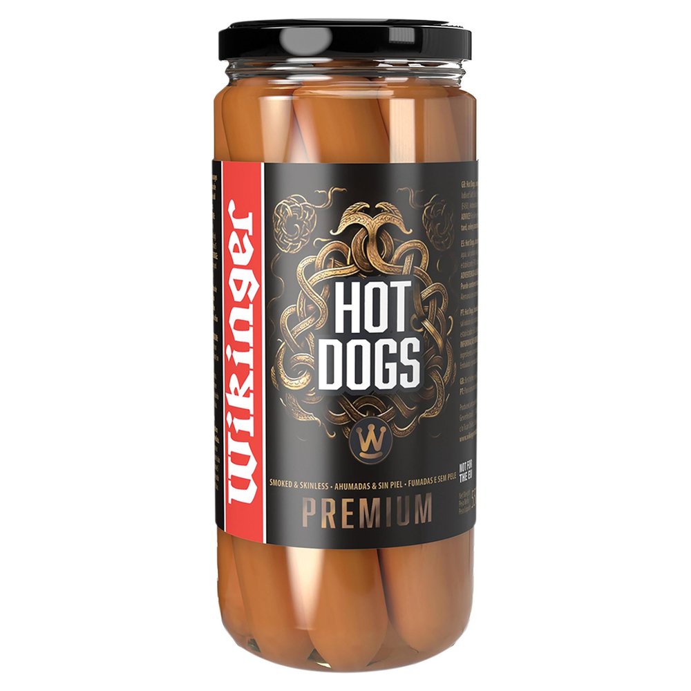 Wikinger Smoked & Skinless Premium Hot Dogs 550g