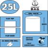 25 Litre x 100 Compostable Caddy Bags - Compost Bag Kitchen Food Waste Compost Liners 25L - EN 13432 - Compost Bag Pedal Bin Bags with Composting Guide view 2