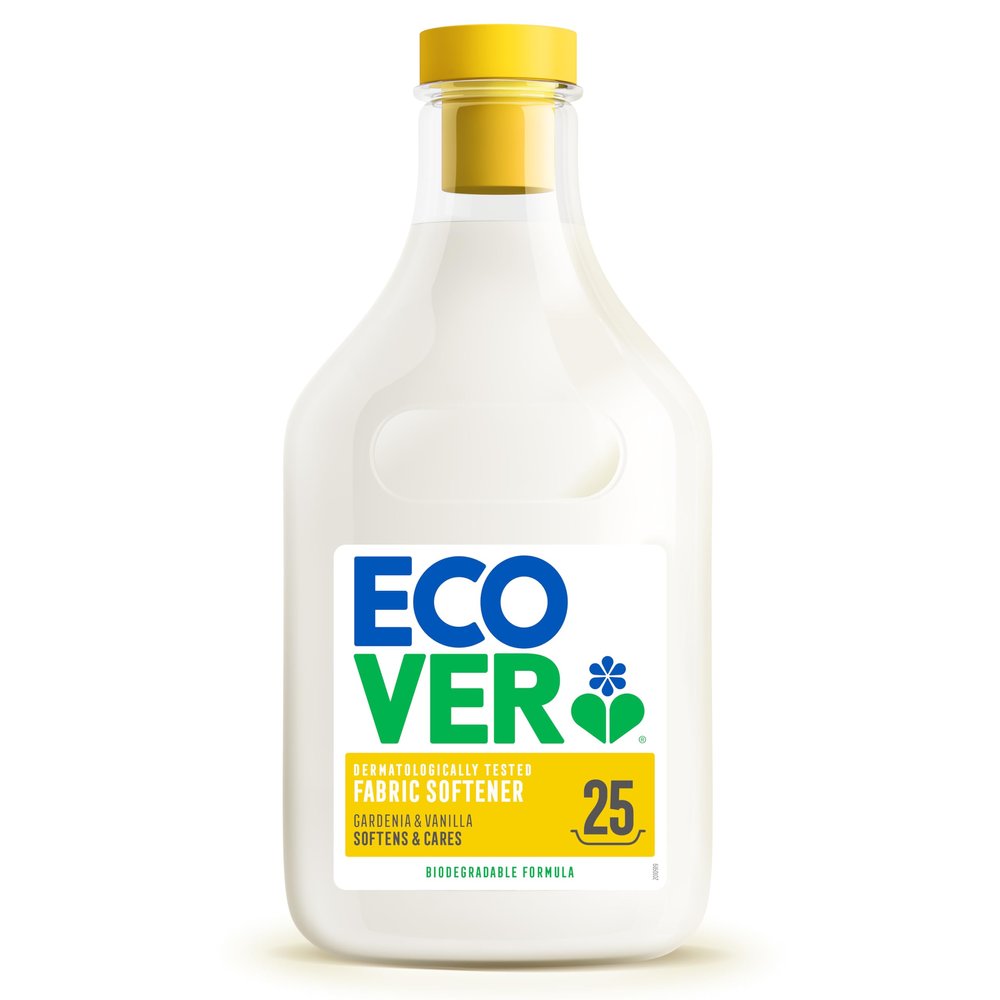 Ecover Fabric Softener, Fabric Conditioner to Soften Your Clothes, Fresh Gardenia & Vanilla Scent, 1 x 25 Washes, 1 x 750ml