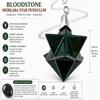 Crystalmiracle Bloodstone Merkaba Star Pendulum Crystal Healing Reiki FENG Shui Gift Jewelry Positive Energy view 2