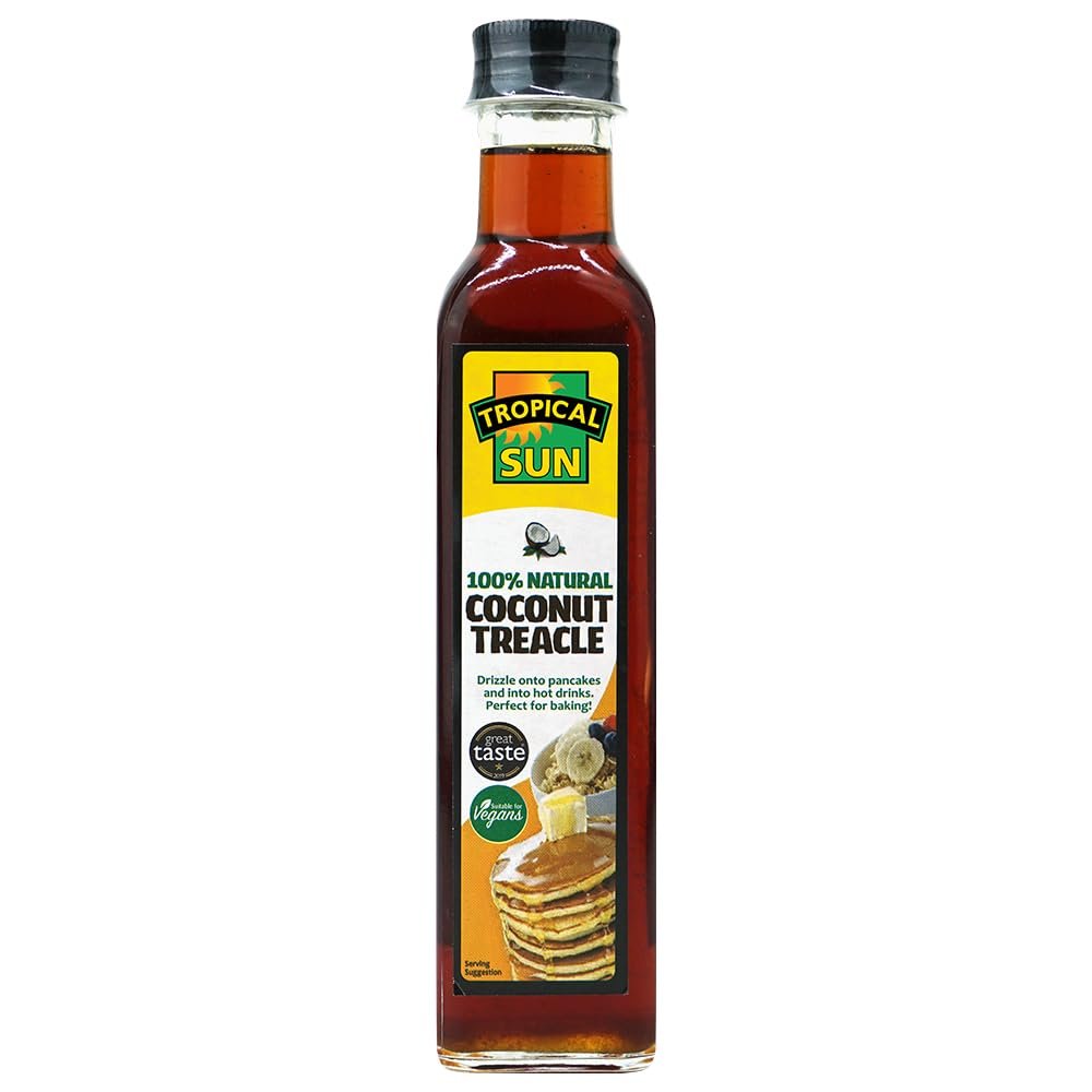 Tropical Sun Coconut Treacle, 250ml  Perfect for Pancakes, Yogurt and Porridge  Suitable for Vegans (Pack of 1)