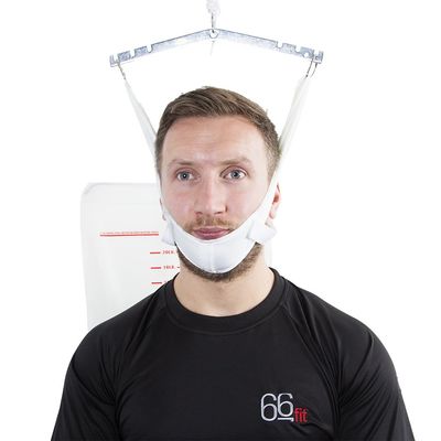 66fit Over Door Neck Traction Unit - Cervical Stretcher Posture Corrector, White