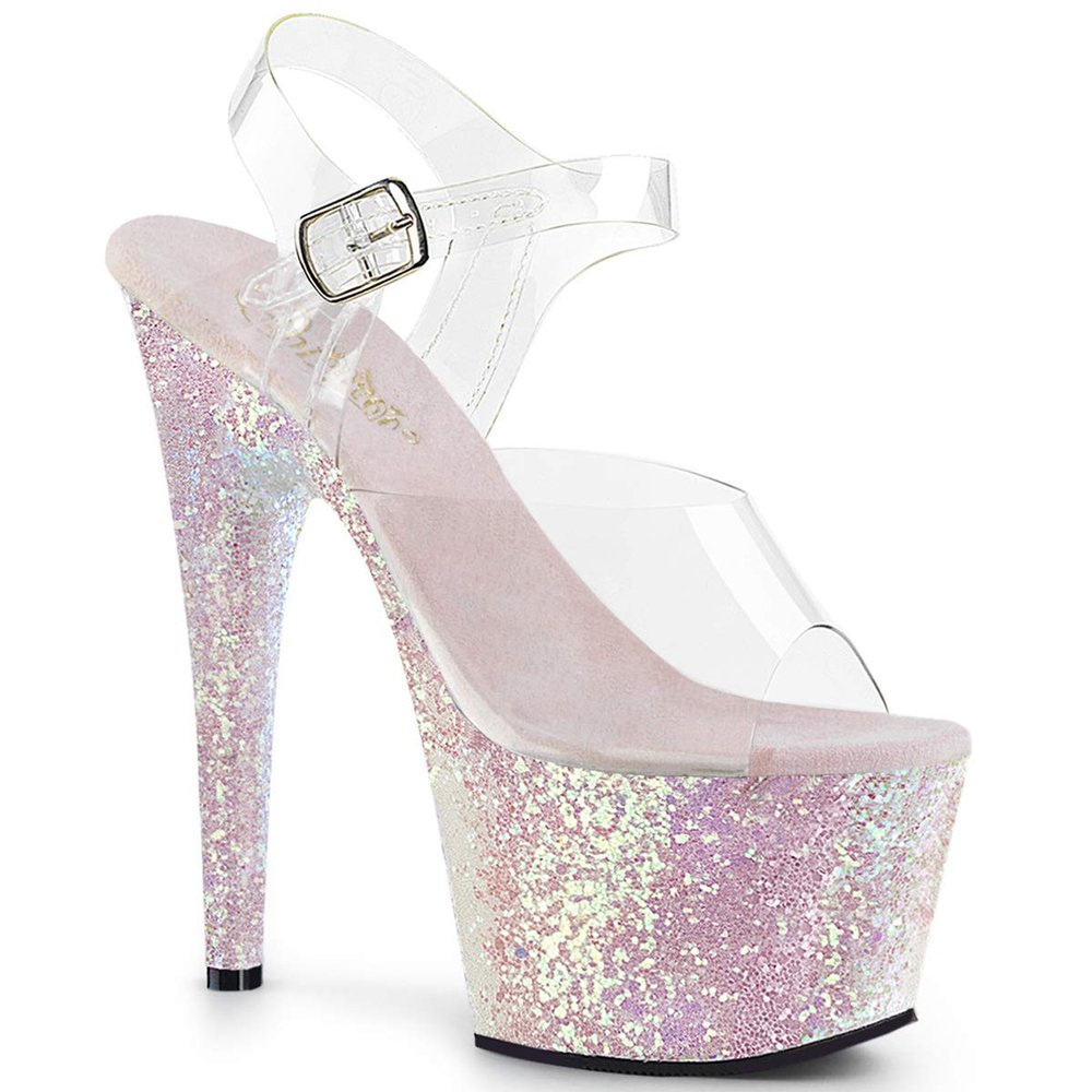 Pleaser ADORE-708LG Clr/Opal Multi Glitter UK 7 (EU 40)