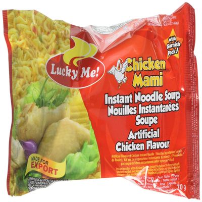 Lucky Me! Chicken Instant Noodles, 70 g, Pack of 24