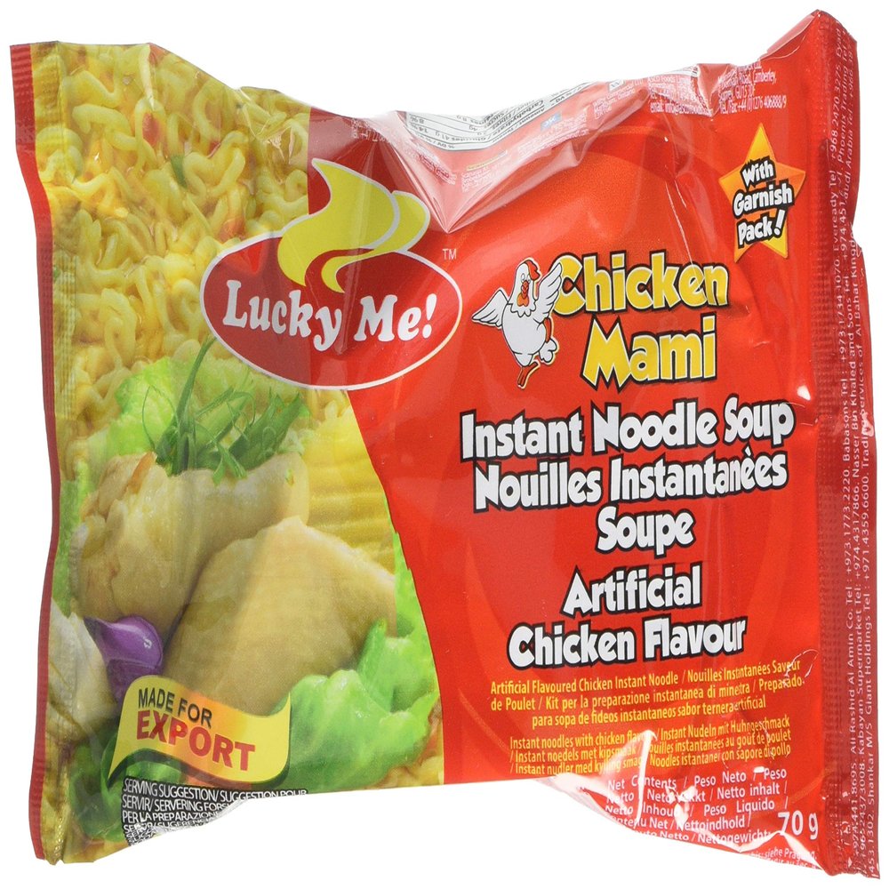 Lucky Me! Chicken Instant Noodles, 70 g, Pack of 24