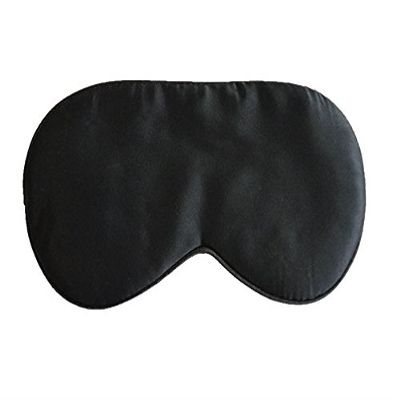 100% Natural Silk Sleep Mask-P&J Health, Super Smooth Blindfold, Comfortable and Pure Silk Soft Eye mask with Adjustable Strap. Best for Sleeping, Travelling, Nap, Meditation for Men&Women(Black1)