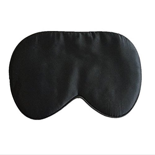 100% Natural Silk Sleep Mask-P&J Health, Super Smooth Blindfold, Comfortable and Pure Silk Soft Eye mask with Adjustable Strap. Best for Sleeping, Travelling, Nap, Meditation for Men&Women(Black1)