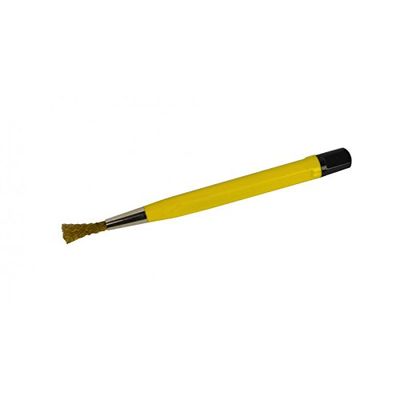 1 X BRASS Scratch Brush Brass Bristles Clean Small Parts Coins etc BRASS