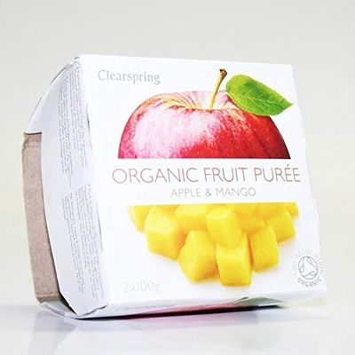 Clearspring | Apple & Mango Puree - Org | 6 x 2x100g