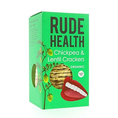 Rude Health Foods | Chickpea & Lentil Crackers | 4 x 120g