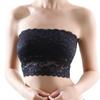 COMVIP Lace Strapless Solid Padded Full Lace Boob Tube Chest Wrap Black view 2