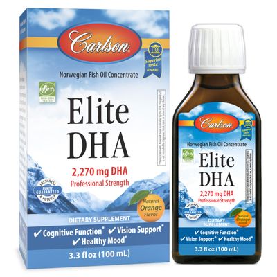 Carlson Labs Elite DHA, 2270mg Natural Orange, 100 ml