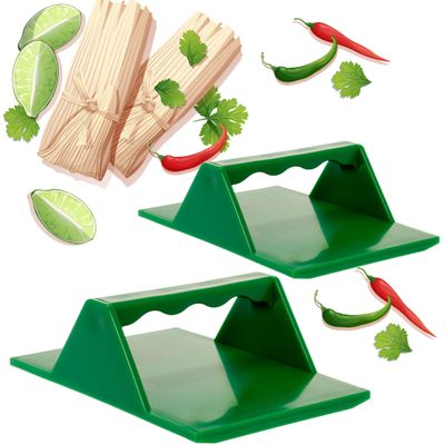 Mindful Design 2 Pack Tamales Masa Spreaders w/Easy Grip Ergonomic Handle for Faster Better and Easier Results by | New and Improved (Green)