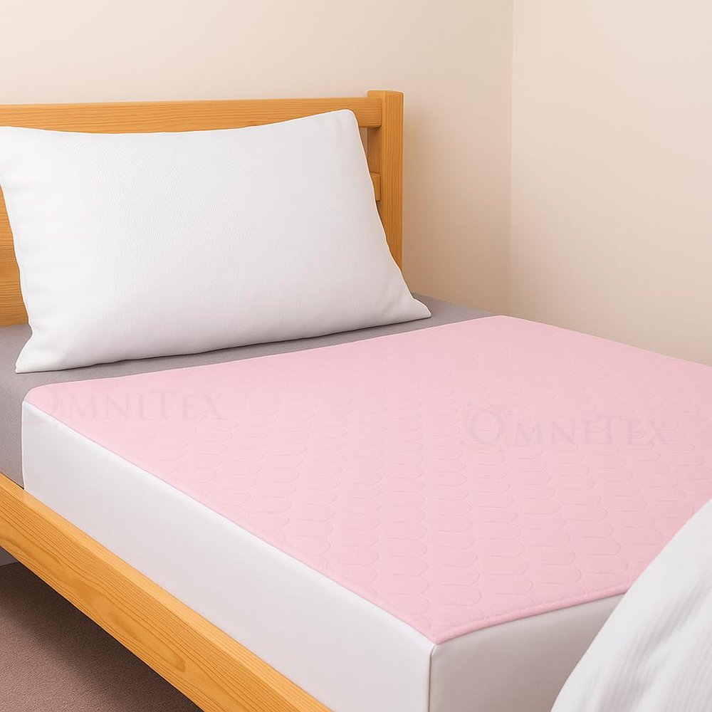 3pk Omnitex Washable Bed Protector with Tucks - 90 x 90cm, 3 Litres Incontinence Pad, 3L Absorption Capacity. Tested to be Kind to skin