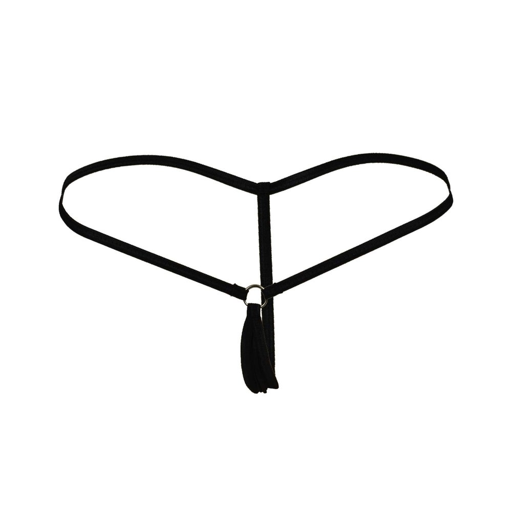 Afom Women's Sexy Hot G-String T Back Cotton Panties Thong Sex Lingerie - Black -