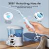 Apiker Water Flosser, Electric Oral Irrigator for Dental Plaque Removal & Oral Hygiene,Water Flossers for Teeth with 8 Jet Tips, 600ml Tank,10 Pressure Settings, for Home Use, 2 Pin EU Plug, White view 2