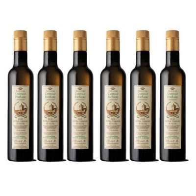 Olio Extra Vergine di Oliva Castello Di Poppiano - Italian Extra Virgin Olive Oil (6 Bottles 75 cl.)