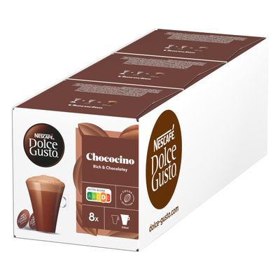 NESCAF Dolce Gusto Capsule Coffee, Hot Chocolate, 16 Capsules (8 Servings)