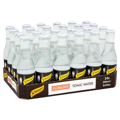 Schweppes Slimline Tonic, 200 ml, Pack of 24
