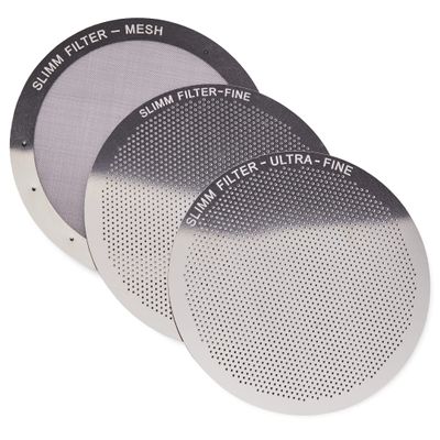 Slimm Filter Stainless Steel Filter for AeroPress, 3 Reusable Metal Discs