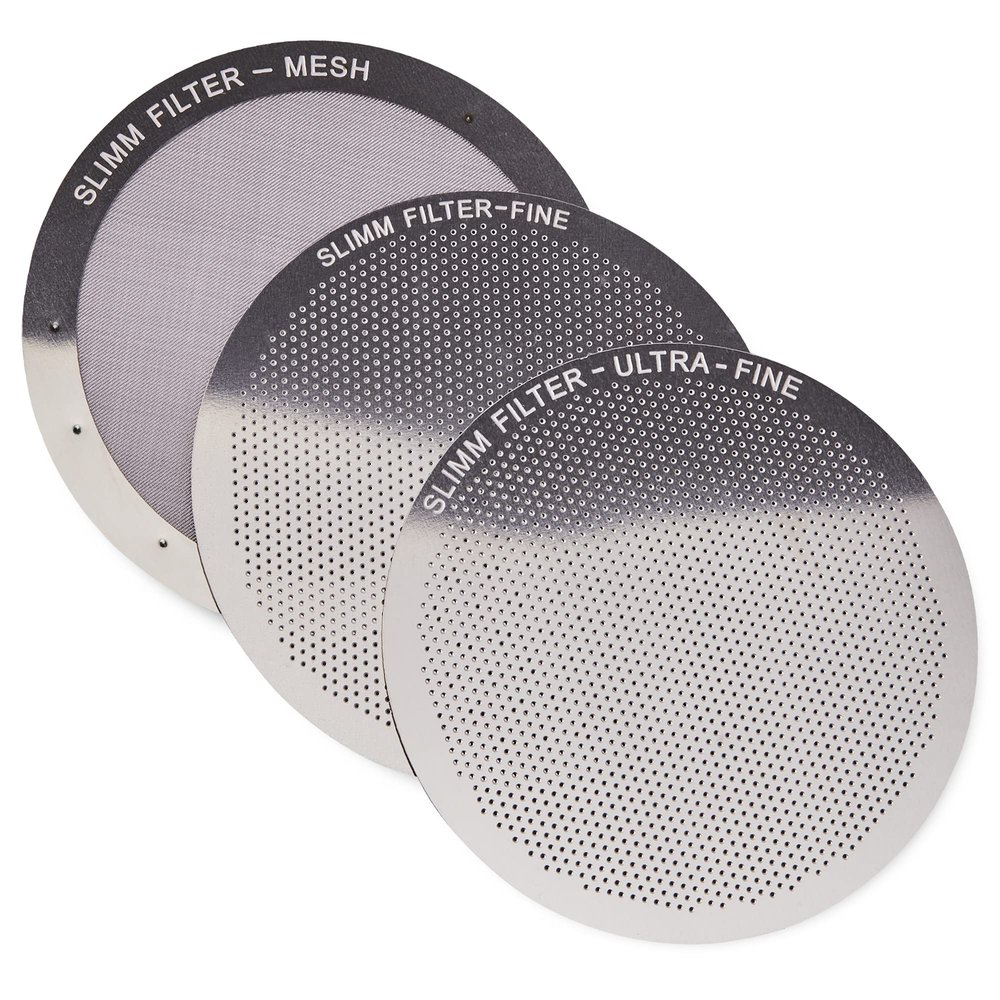 Slimm Filter Stainless Steel Filter for AeroPress, 3 Reusable Metal Discs