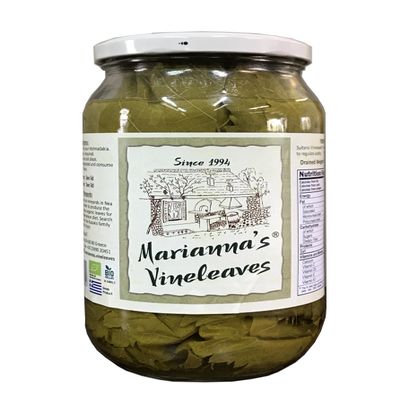 Marianna's Greek Organic Vine Leaves 400g (Approx. 120 Leaves) Ideal for Dolmades & Mediterranean Recipes