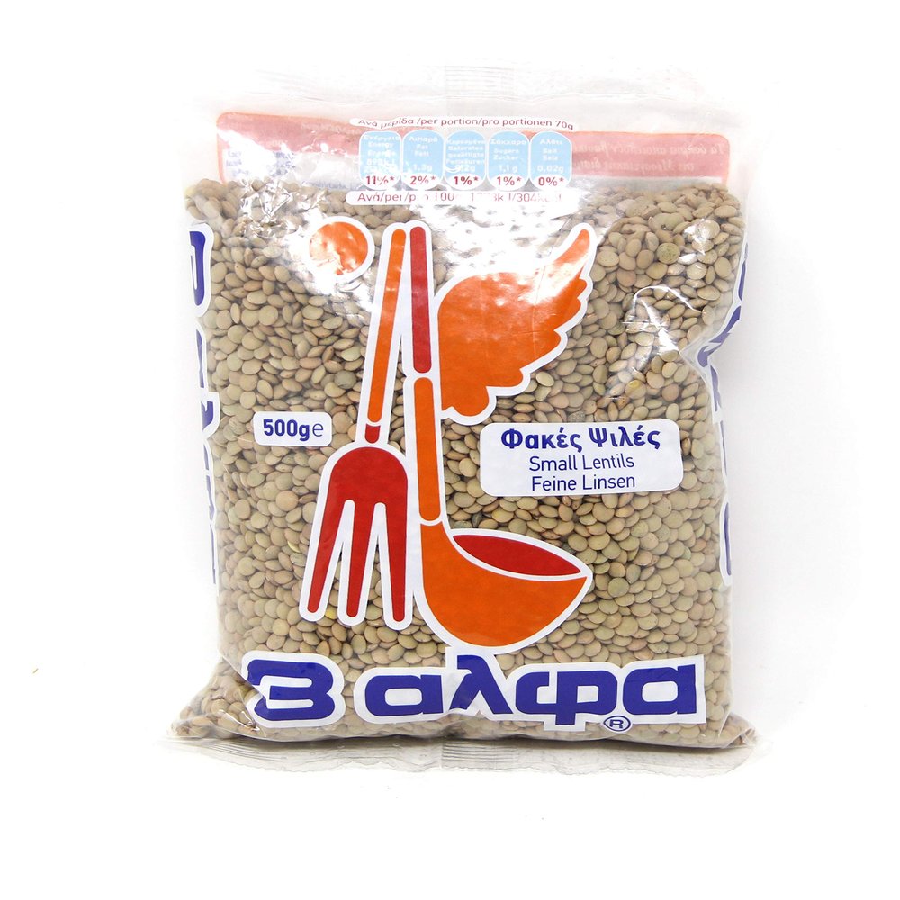 3 Alpha " small Lentils" 500 Grams Greek product