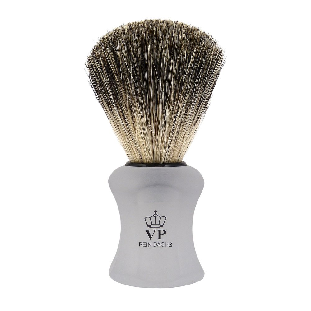 Shaving brush Royal VP - with genuine, pure badger hair - handle white matted