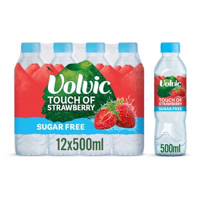 Volvic Touch of Fruit Strawberry Sugar Free Still Flavoured Water Multipack 12 x 500ml