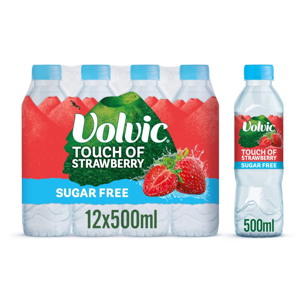 Volvic Touch of Fruit Strawberry Sugar Free Still Flavoured Water Multipack 12 x 500ml