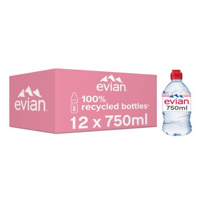 Evian Still Natural Mineral Water 12 x 750 ml