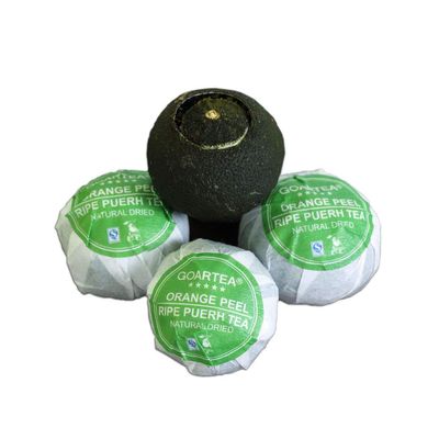 GOARTEA Puerh Tea Loose Leaf 250g / 8.8oz - Ripe/Shu Chinese Pu erh Tea - Nonpareil Supreme Grade Dried Xinhui Orange Peel Green Chenpi Citrus - Yunnan Puer Pu'er