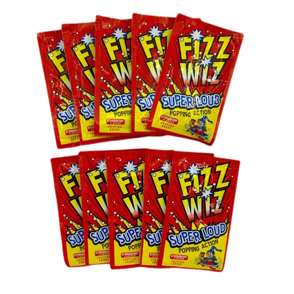 Fizz Wiz 80s Party Table Decorations - 10 Packets of Popping Candy / Space Dust